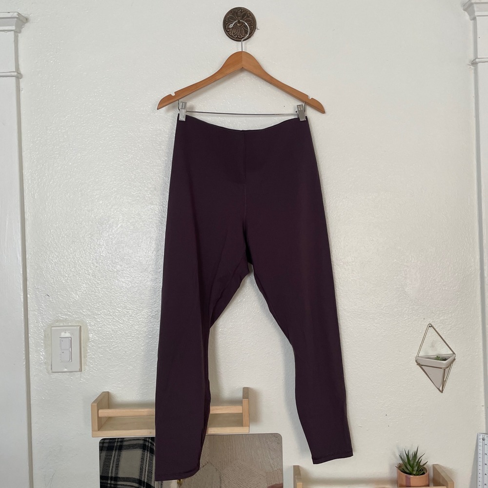 Everlane Perform Leggings Womens XL Plum Purple High Waisted Recycled Nylon Yoga